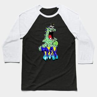 Trex, T.Rex, Dinosaur, Graffiti Art Baseball T-Shirt